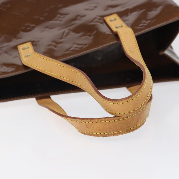 LOUIS VUITTON Monogram Vernis Reade MM Hand Bag Bronze M91143 LV Auth BD1188