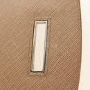 Salvatore Ferragamo Gancini Hand Bag Leather 2way Beige Silver Auth BD1190-22