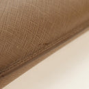 Salvatore Ferragamo Gancini Hand Bag Leather 2way Beige Silver Auth BD1190-5