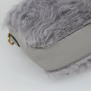 Miu Miu Shoulder Bag Leather Gray Auth BD1196V-16