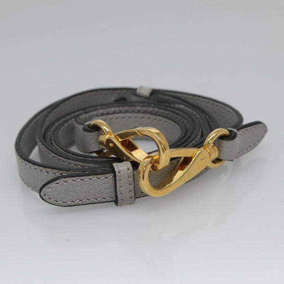 Miu Miu Shoulder Bag Leather Gray Auth BD1196AV