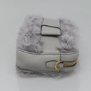 Miu Miu Shoulder Bag Leather Gray Auth BD1196AV-3