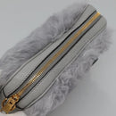 Miu Miu Shoulder Bag Leather Gray Auth BD1196V-5