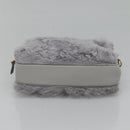 Miu Miu Shoulder Bag Leather Gray Auth BD1196AV-6