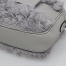 Miu Miu Shoulder Bag Leather Gray Auth BD1196V-7