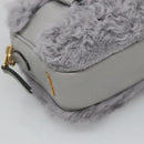 Miu Miu Shoulder Bag Leather Gray Auth BD1196V-14