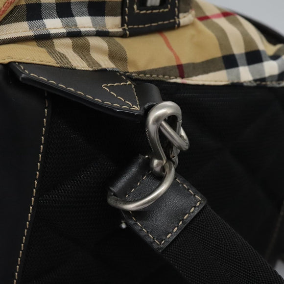 BURBERRY Nova Check Backpack Canvas Beige Auth BD1199V