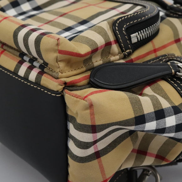 BURBERRY Nova Check Backpack Canvas Beige Auth BD1199V