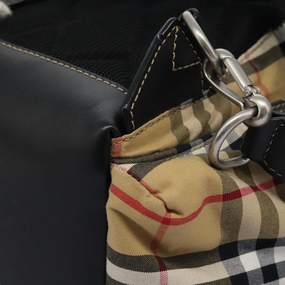 BURBERRY Nova Check Backpack Canvas Beige Auth BD1199V