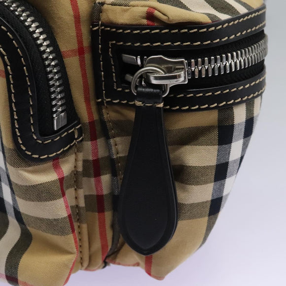 BURBERRY Nova Check Backpack Canvas Beige Auth BD1199V