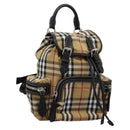 BURBERRY Nova Check Backpack Canvas Beige Auth BD1199V-1