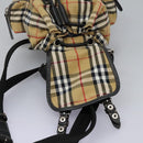 BURBERRY Nova Check Backpack Canvas Beige Auth BD1199V-24