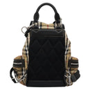 BURBERRY Nova Check Backpack Canvas Beige Auth BD1199V-2