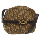 Christian Dior Trotter Canvas Shoulder Bag Brown Auth BD120-1