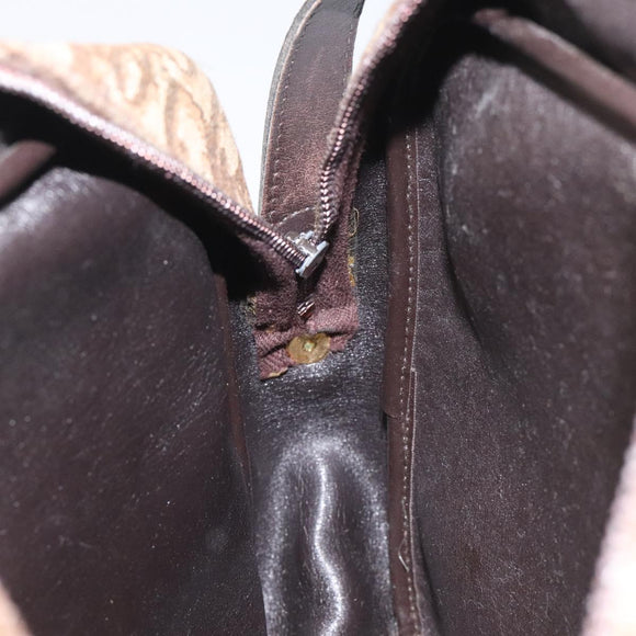 Christian Dior Trotter Canvas Shoulder Bag Brown Auth BD120