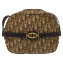 Christian Dior Trotter Canvas Shoulder Bag Brown Auth BD120-13