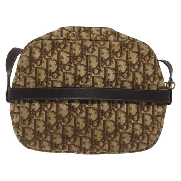 Christian Dior Trotter Canvas Shoulder Bag Brown Auth BD120
