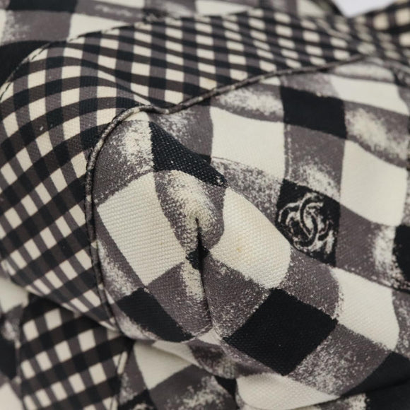 CHANEL Hand Bag Canvas Black CC Auth BD1200