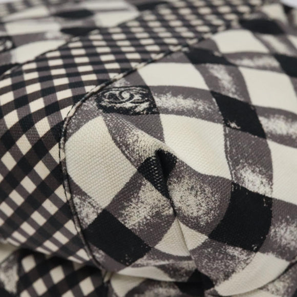 CHANEL Hand Bag Canvas Black CC Auth BD1200