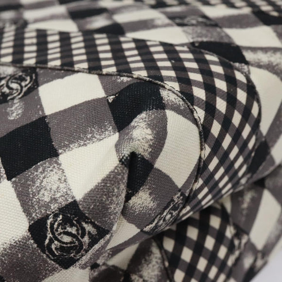 CHANEL Hand Bag Canvas Black CC Auth BD1200