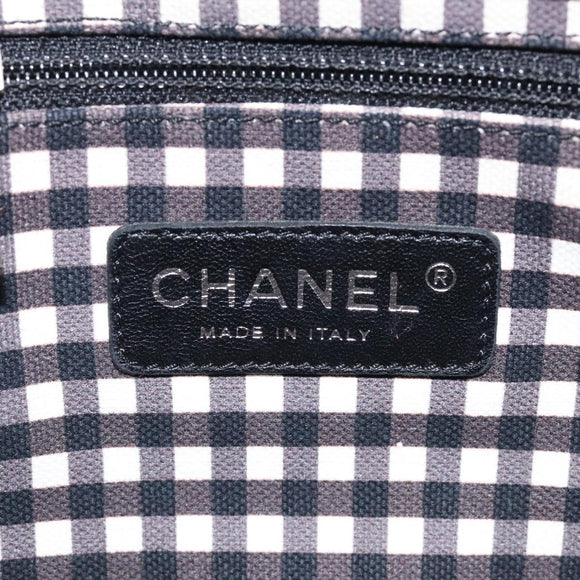 CHANEL Hand Bag Canvas Black CC Auth BD1200