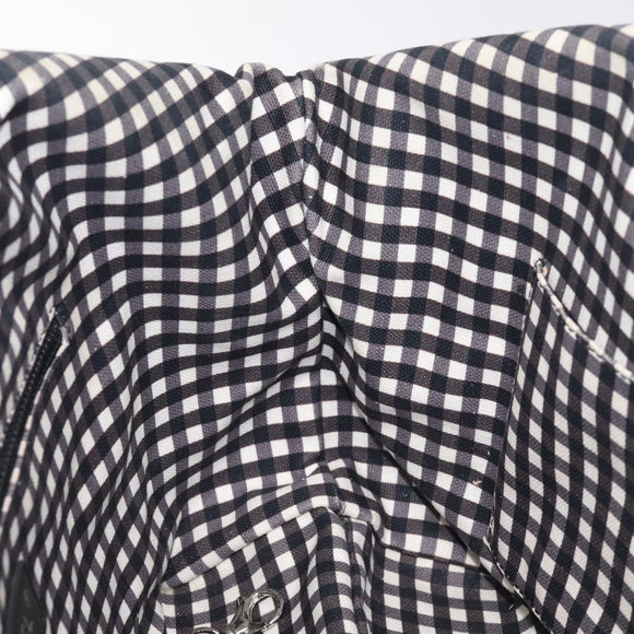 CHANEL Hand Bag Canvas Black CC Auth BD1200