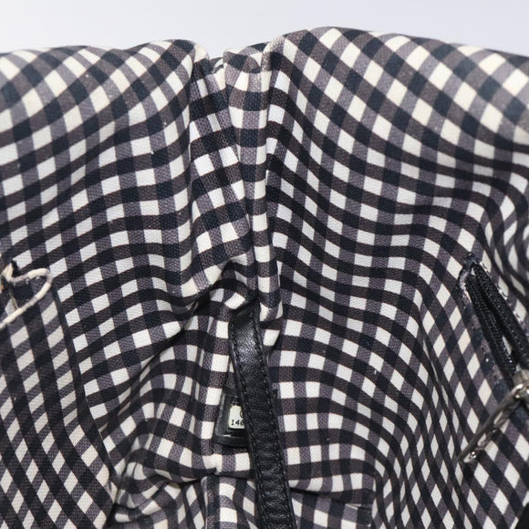 CHANEL Hand Bag Canvas Black CC Auth BD1200