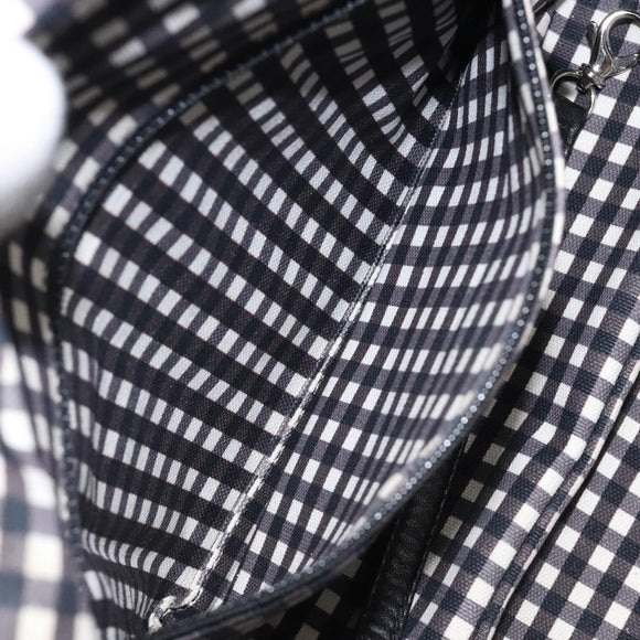 CHANEL Hand Bag Canvas Black CC Auth BD1200