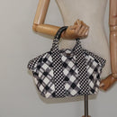 CHANEL Hand Bag Canvas Black CC Auth BD1200-23