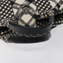 CHANEL Hand Bag Canvas Black CC Auth BD1200-7