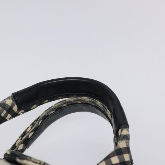 CHANEL Hand Bag Canvas Black CC Auth BD1200