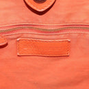 BURBERRY Nova Check Tote Bag PVC Leather Beige Orange gold Auth BD121-10