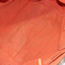 BURBERRY Nova Check Tote Bag PVC Leather Beige Orange gold Auth BD121-11