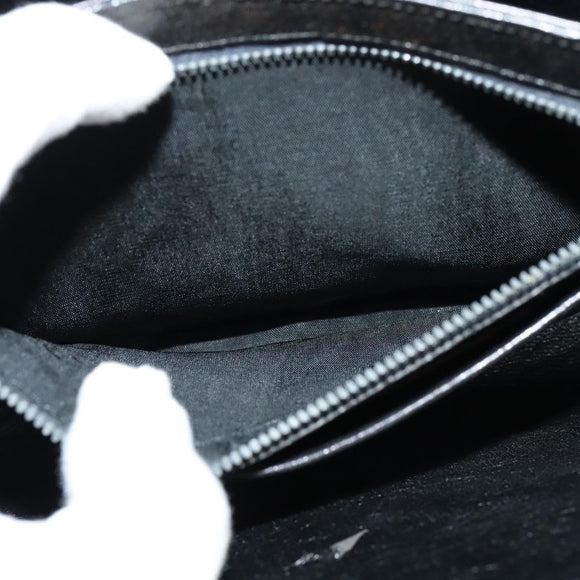 CELINE Shoulder Bag Leather Black Auth BD1219