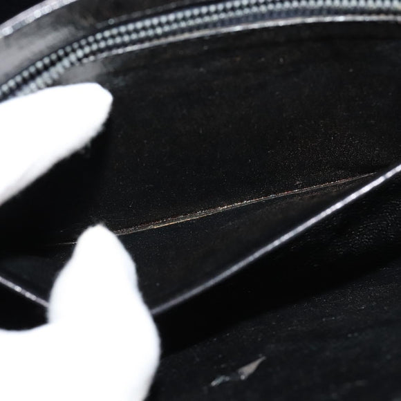 CELINE Shoulder Bag Leather Black Auth BD1219