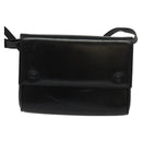 CELINE Shoulder Bag Leather Black Auth BD1219-2
