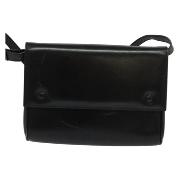 CELINE Shoulder Bag Leather Black Auth BD1219 - 0