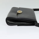 CELINE Shoulder Bag Leather Black Auth BD1219-4