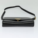 CELINE Shoulder Bag Leather Black Auth BD1219-5