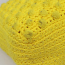 FENDI Shoulder Bag Wool Yellow Auth BD1221-16