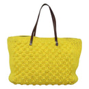 FENDI Shoulder Bag Wool Yellow Auth BD1221-13