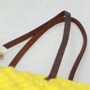 FENDI Shoulder Bag Wool Yellow Auth BD1221-8