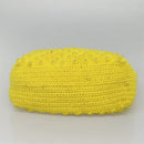 FENDI Shoulder Bag Wool Yellow Auth BD1221-5