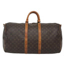 LOUIS VUITTON Monogram Keepall Bandouliere 55 Boston Bag M41414 LV Auth BD1228-13