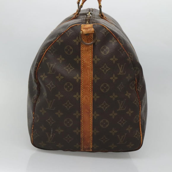 LOUIS VUITTON Monogram Keepall Bandouliere 55 Boston Bag M41414 LV Auth BD1228