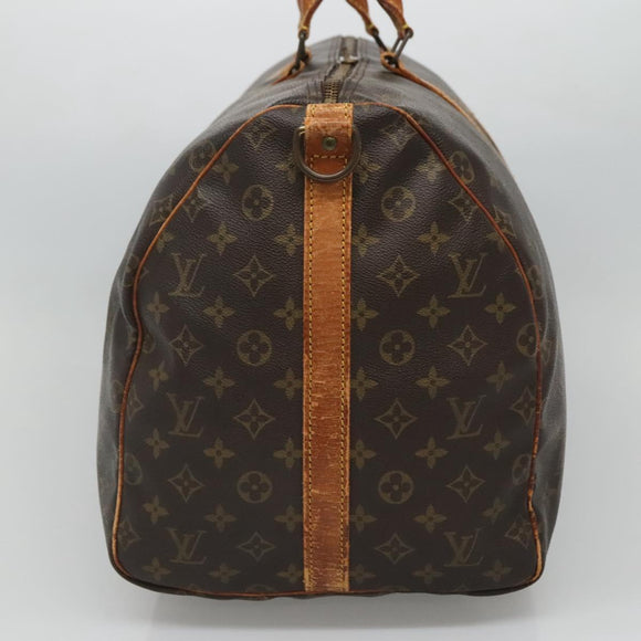 LOUIS VUITTON Monogram Keepall Bandouliere 55 Boston Bag M41414 LV Auth BD1228