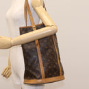 LOUIS VUITTON Monogram Bucket GM Shoulder Bag M42236 LV Auth BD1231-23