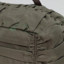 PRADA Hand Bag Nylon 2way Khaki Gold Auth BD1244-9
