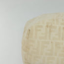 FENDI Zucca Canvas Tote Bag White Silver Auth BD1245-10