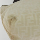 FENDI Zucca Canvas Tote Bag White Silver Auth BD1245-12